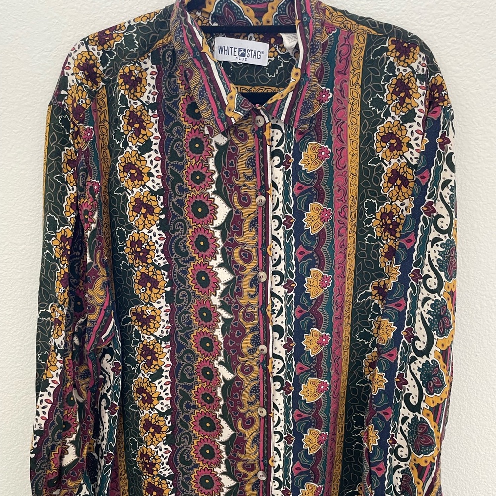 White Stag Floral Print Shirt